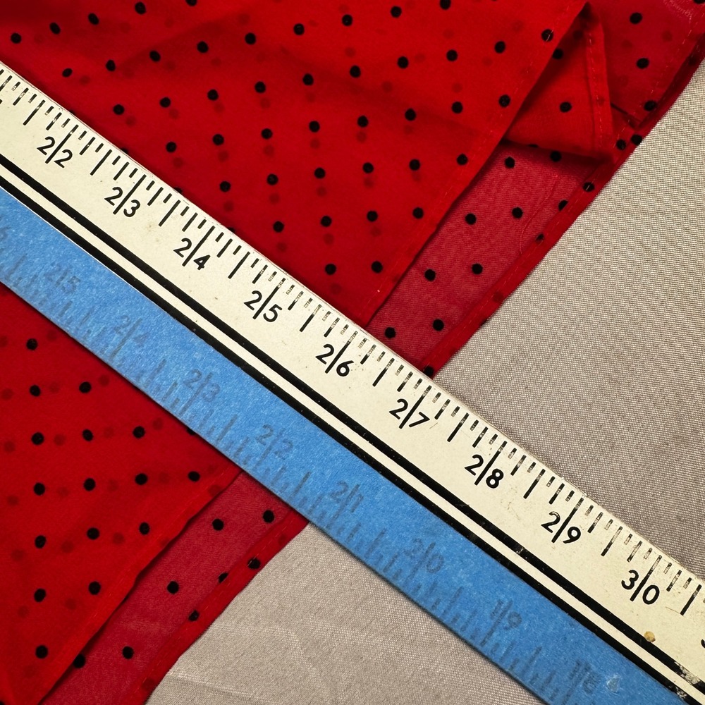 Lane Bryant Red Polka Dot Empire Waist Top Plus Size 18/20 Tie Back V-Neck - Picture 5 of 6